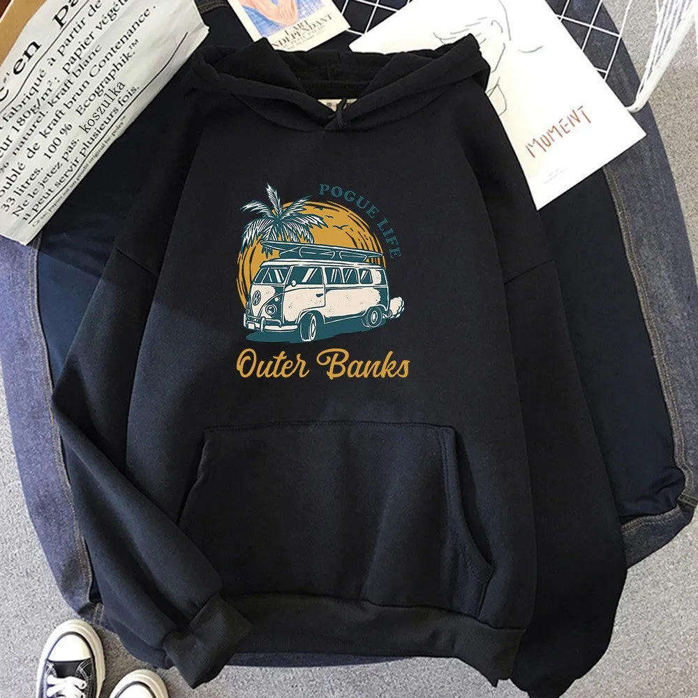 Bund Exploration hooded hoodie pullover with letter pattern for men and women, polyester fabric, long sleeves, available in multiple colours and sizes