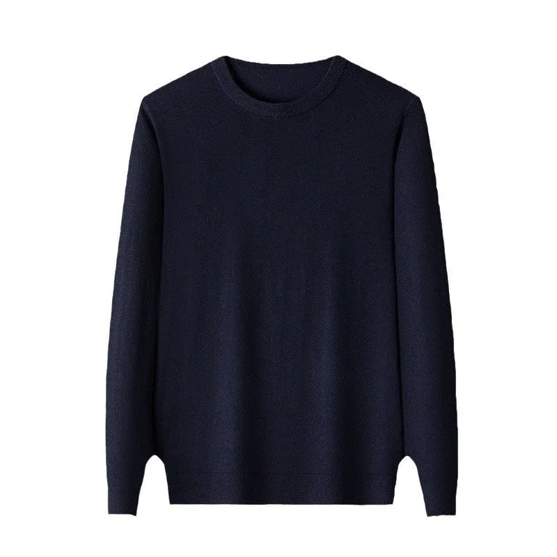 Men's fine yarn heavy sweater in light blue – pullover style for autumn winter – size M to 4XL