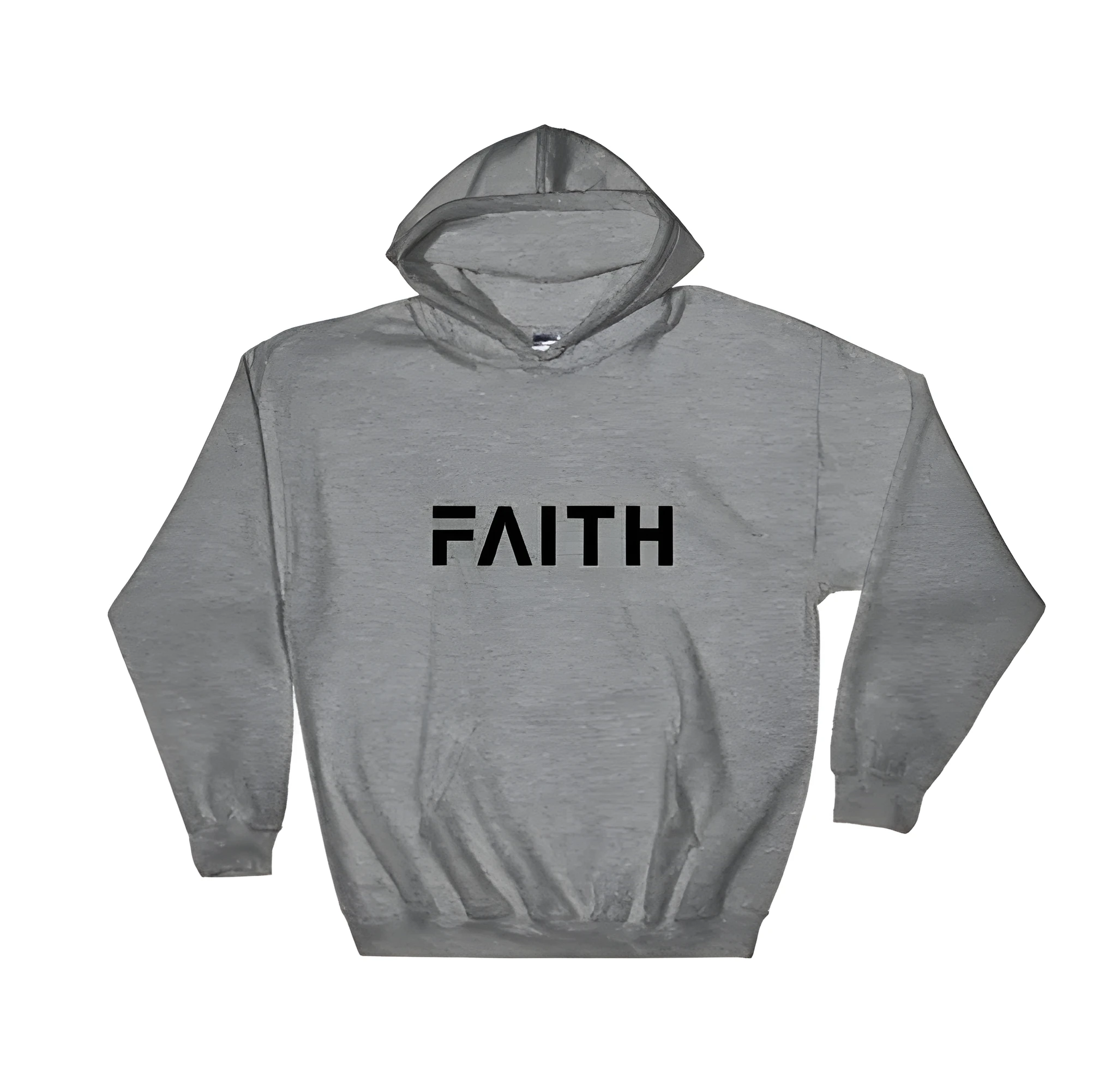 Faith Letter Print Women Hoodie cotton blend crew neck pullover in five colours