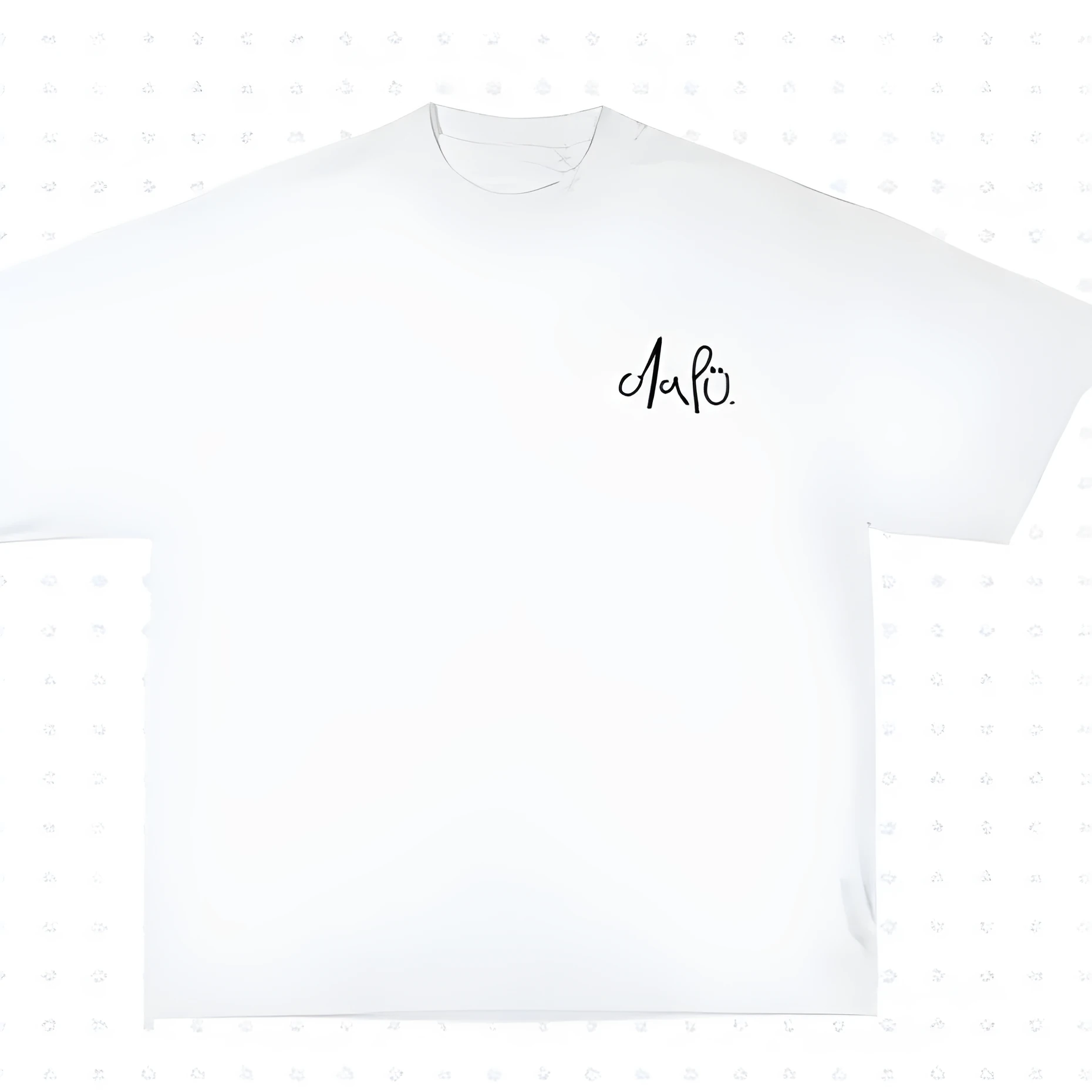 Printed short sleeved shirt with loose fit and round neck in street hip hop style