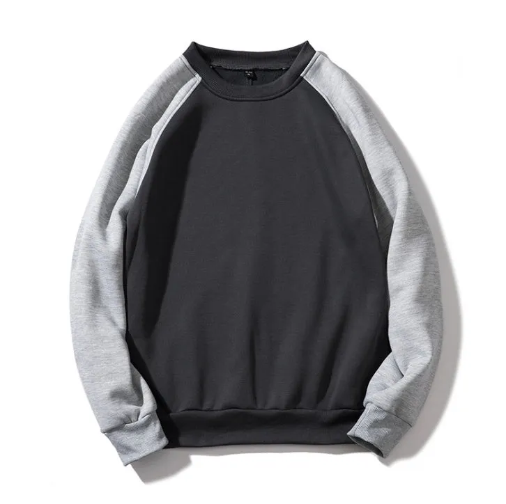 Men’s patchwork hoodie sweatshirt tracksuit top in black, EU size S-XXL