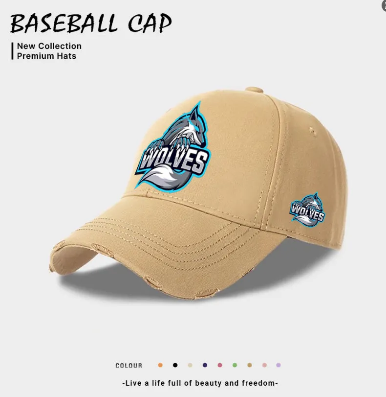 Men's casual baseball cap in beige, European and American style, made from polyester with adjustable back