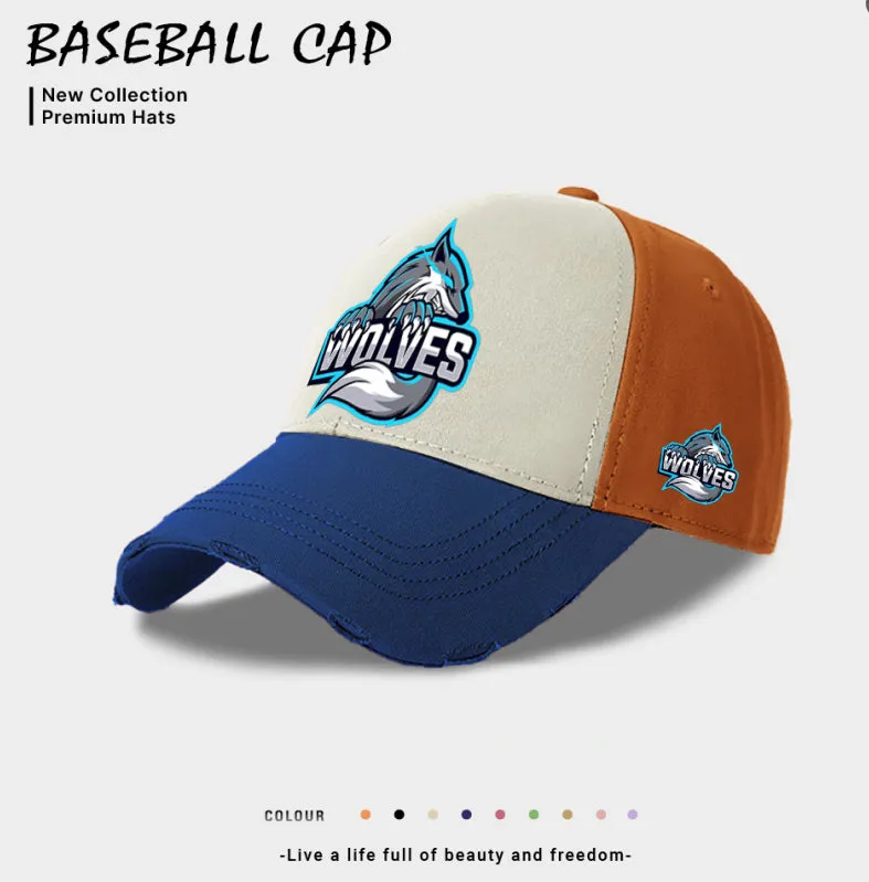 Men's casual baseball cap in beige, European and American style, made from polyester with adjustable back