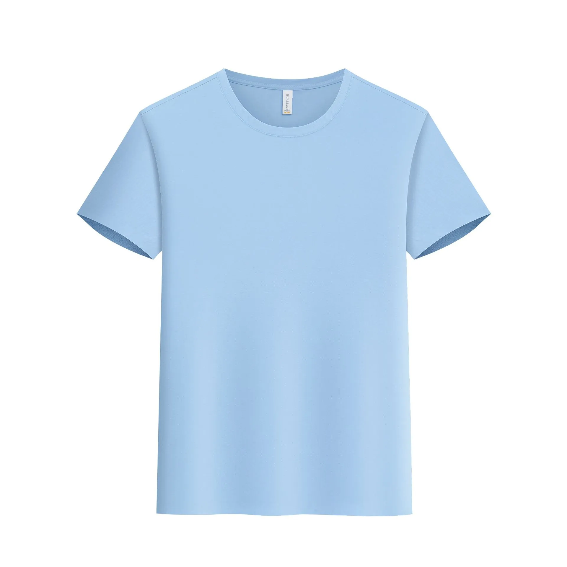 High-end round neck short sleeve fitness sportswear in slim fit nylon spandex pullover style