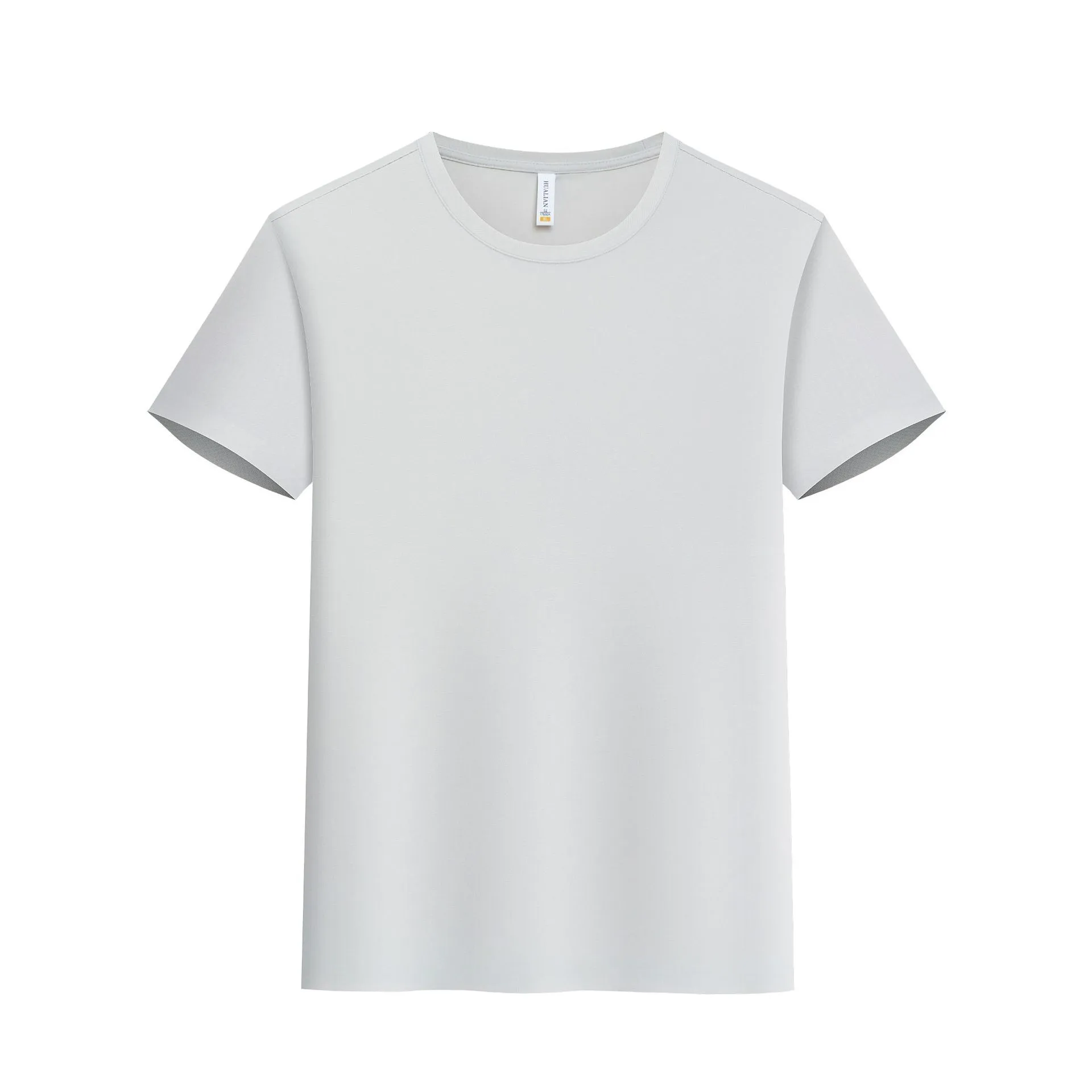 High-end round neck short sleeve fitness sportswear in slim fit nylon spandex pullover style