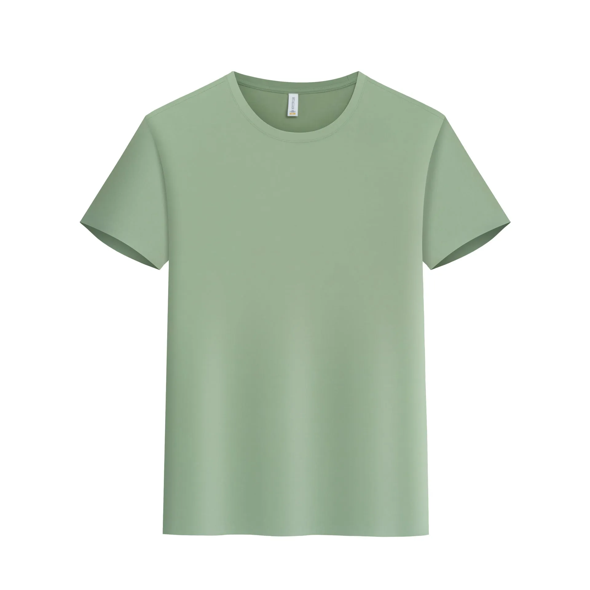 High-end round neck short sleeve fitness sportswear in slim fit nylon spandex pullover style