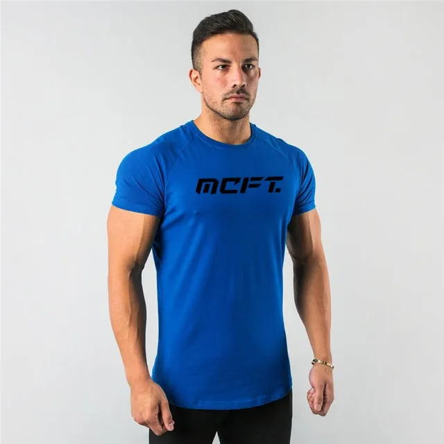 Men's loose fit short sleeve t-shirt in forest green, cotton blend, size M to 2XL