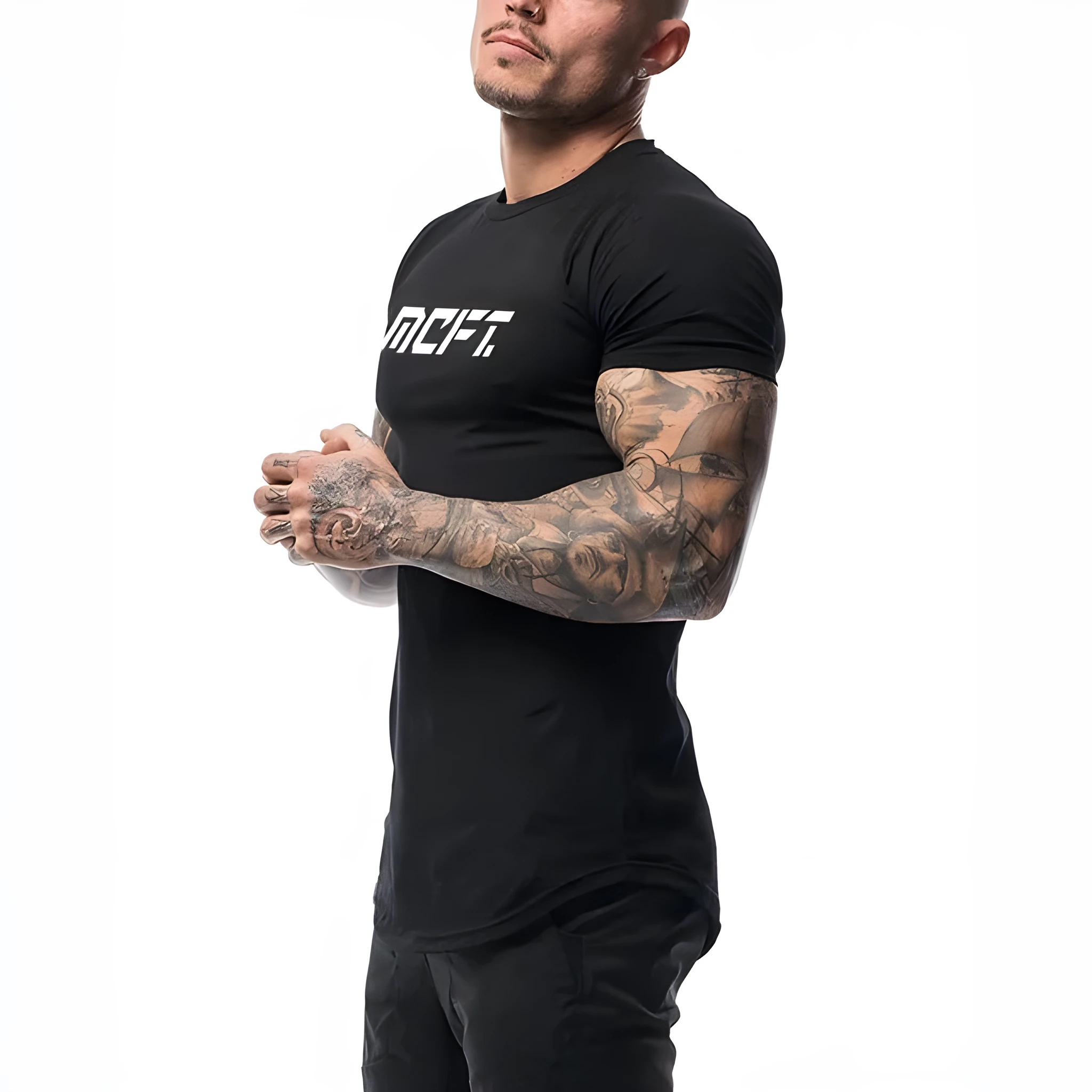 Men's loose fit short sleeve t-shirt in forest green, cotton blend, size M to 2XL