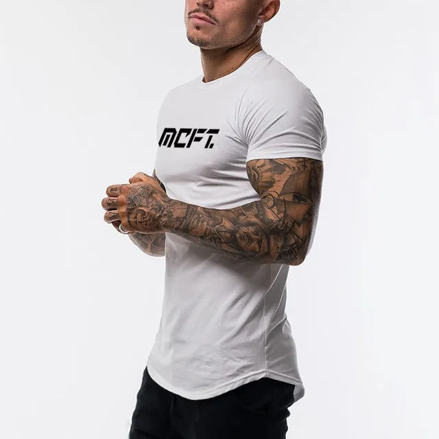 Men's loose fit short sleeve t-shirt in forest green, cotton blend, size M to 2XL