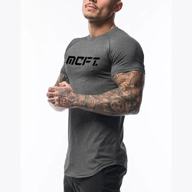 Men's loose fit short sleeve t-shirt in forest green, cotton blend, size M to 2XL