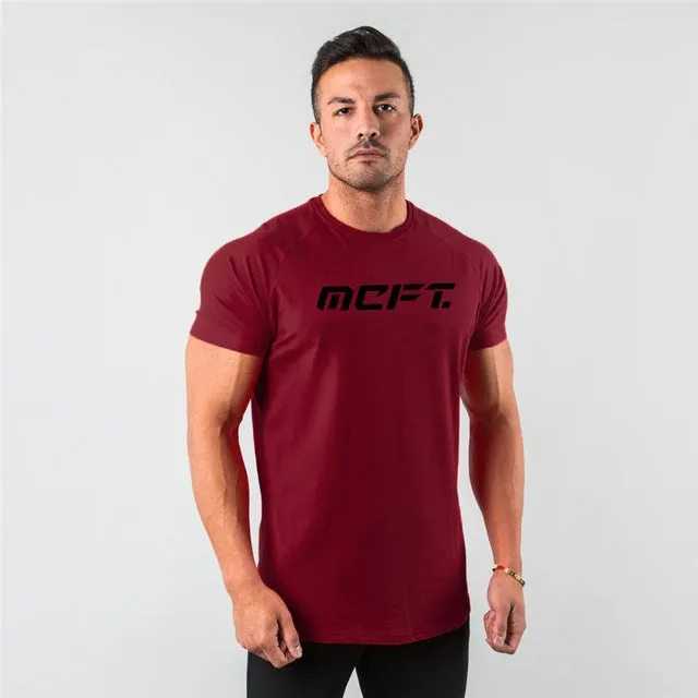 Men's loose fit short sleeve t-shirt in forest green, cotton blend, size M to 2XL