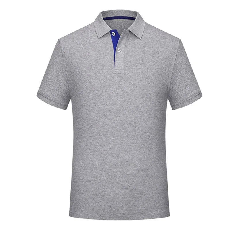 Solid colour cotton polo collar casual T-shirt in multiple colours for summer daily wear