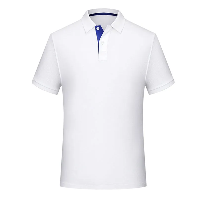 Solid colour cotton polo collar casual T-shirt in multiple colours for summer daily wear
