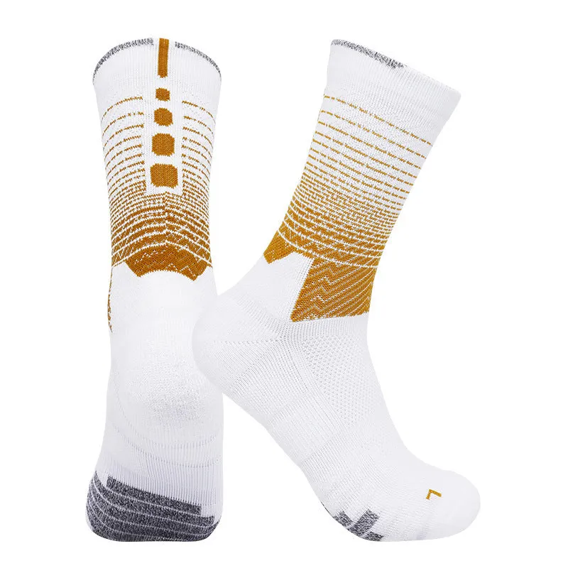 Adult quick-drying non-slip gradient sports socks for cycling and running – polyester fibre construction