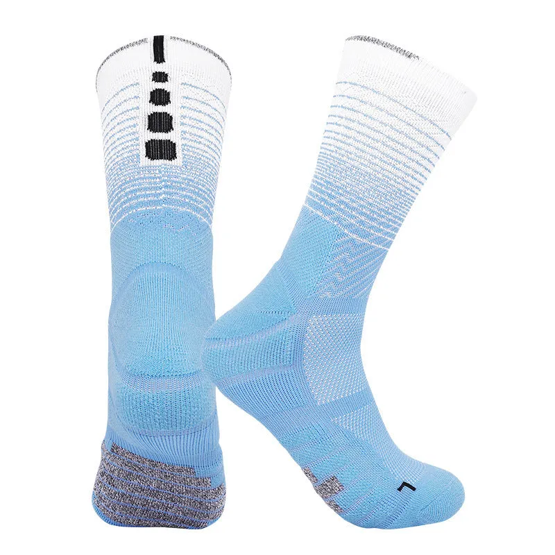 Adult quick-drying non-slip gradient sports socks for cycling and running – polyester fibre construction