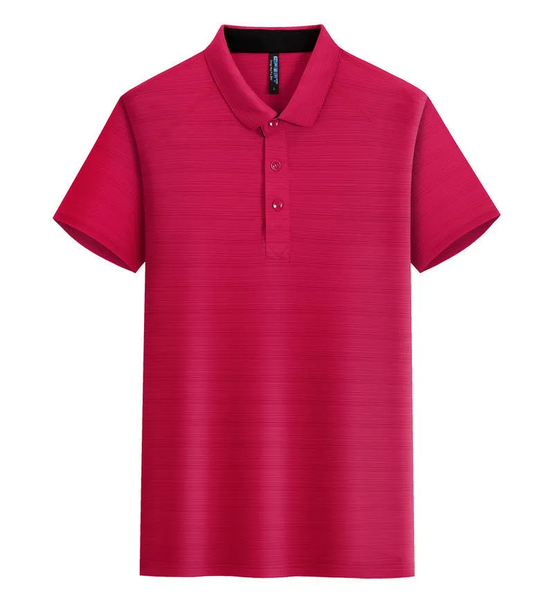 Quick-drying Crystal Silk lapel polo shirt for outdoor sports, available in multiple colours and sizes S-3XL
