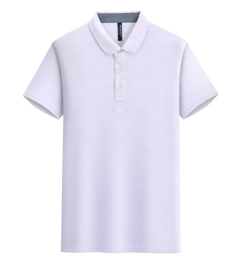 Quick-drying Crystal Silk lapel polo shirt for outdoor sports, available in multiple colours and sizes S-3XL