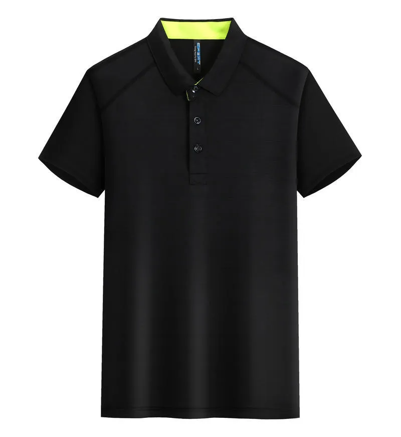 Quick-drying Crystal Silk lapel polo shirt for outdoor sports, available in multiple colours and sizes S-3XL