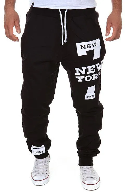 Men's cotton leisure joggers in black, elasticated waist, casual fit for everyday comfort