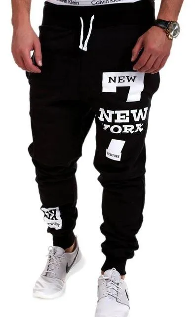 Men's cotton leisure joggers in black, elasticated waist, casual fit for everyday comfort
