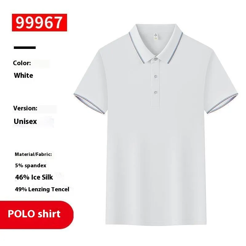 Men and women lapel polo shirt overalls in loose fit short sleeve Tencel blend summer top available in multiple colours