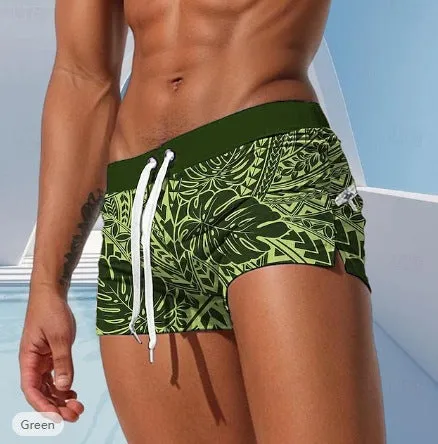Men's casual beach pants with 3D printed funny dots pattern in hip hop style, polyester fabric