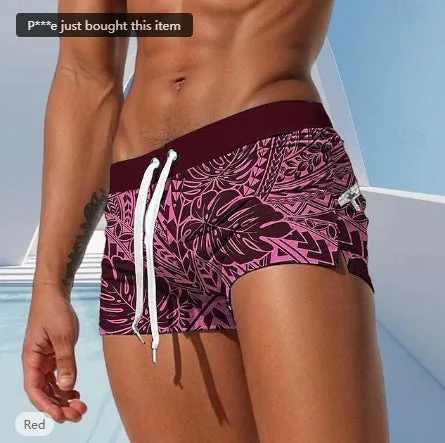 Men's casual beach pants with 3D printed funny dots pattern in hip hop style, polyester fabric