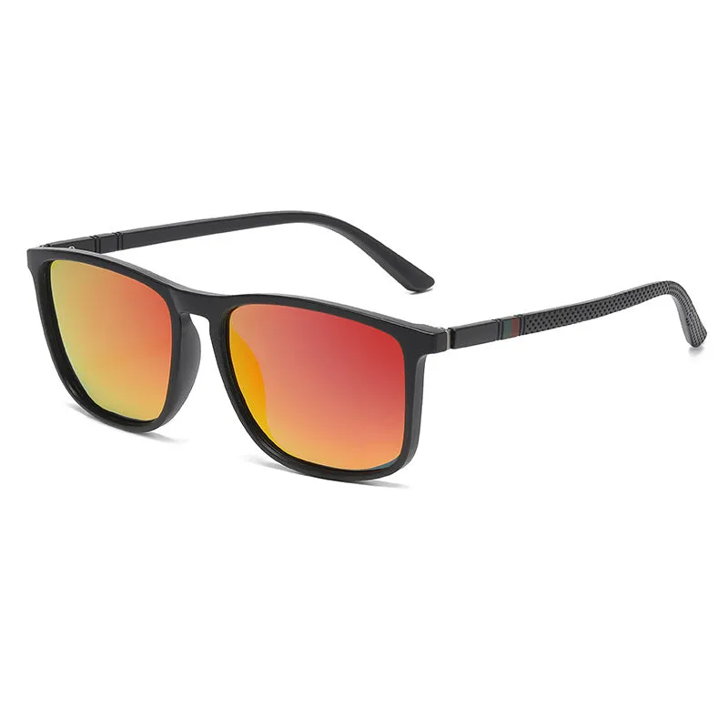 Sports driving advanced polarized sunglasses with TAC lens and black PC frame for outdoor use