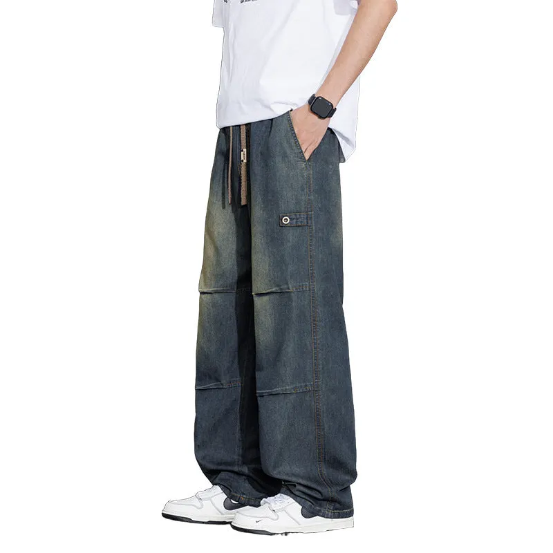 Men's Versatile Fashion Plus Size Casual Jeans Straight Leg Denim Trousers Mid Waist Black Blue Yellow Mud Colours Sizes M L XL 2XL 3XL 4XL 5XL 6XL 7XL 8XL for Everyday Wear