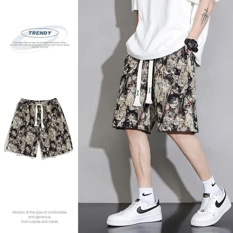 Men's fifth pants shorts in polyester fibre, Bear colour, size M to 5XL, summer fashion