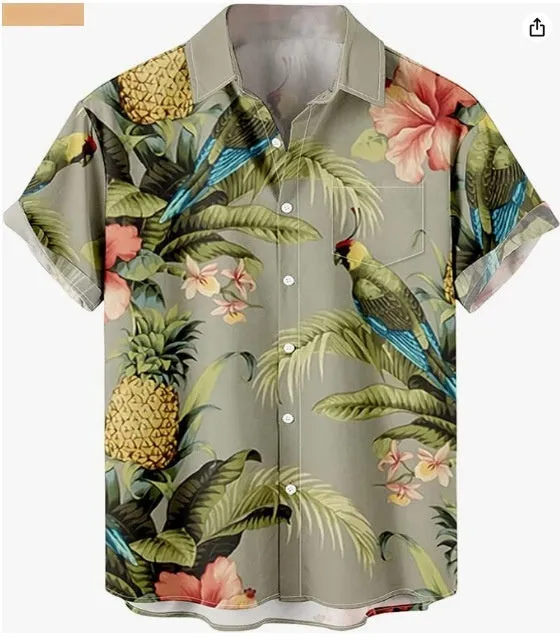 Men's plus size short sleeve cardigan in polyester, slim fit, digital print, available in sizes S to 5XL