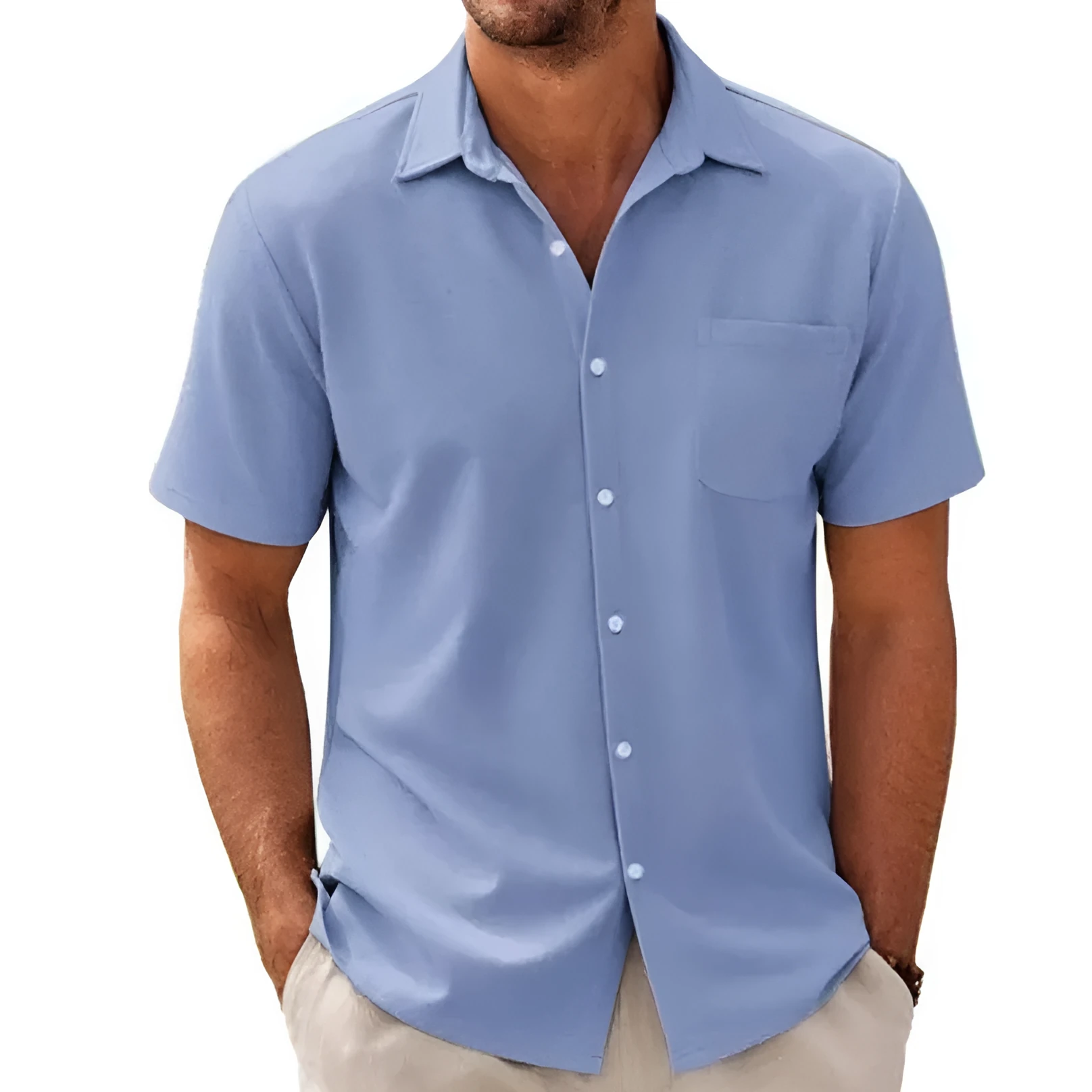 Men's plus size short sleeve cardigan in polyester, slim fit, digital print, available in sizes S to 5XL