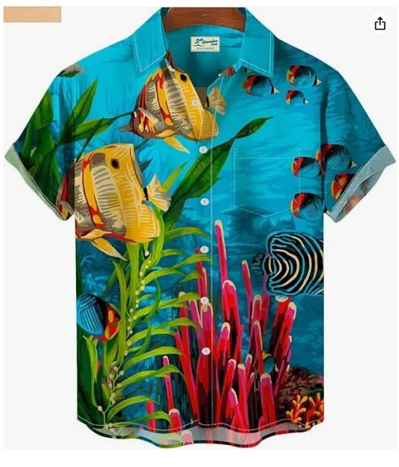 Men's plus size short sleeve cardigan in polyester, slim fit, digital print, available in sizes S to 5XL