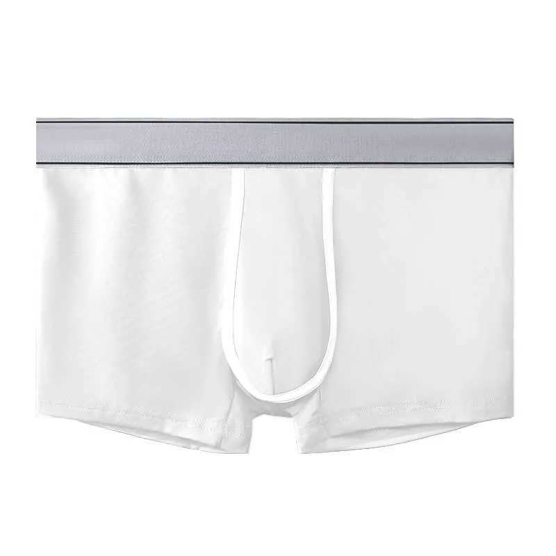 Men's ice silk ultra thin transparent sports underwear in black, white, sapphire blue, medium green, smalt, and gray