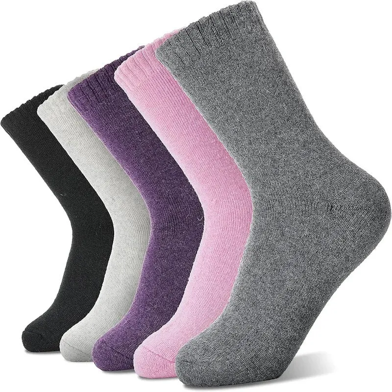 A pair of solid colour wool cashmere blend tube socks with a mid-calf length on a neutral background.