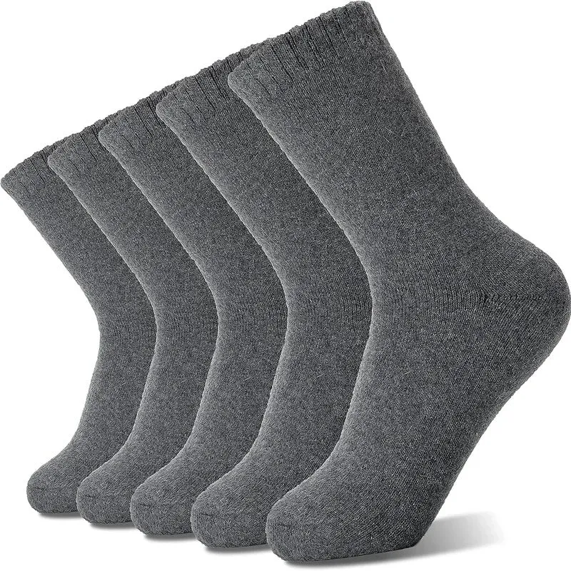 A pair of solid colour wool cashmere blend tube socks with a mid-calf length on a neutral background.