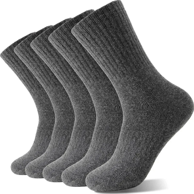 A pair of solid colour wool cashmere blend tube socks with a mid-calf length on a neutral background.