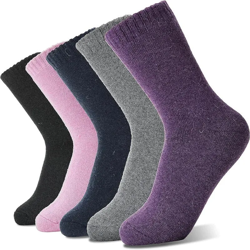 A pair of solid colour wool cashmere blend tube socks with a mid-calf length on a neutral background.