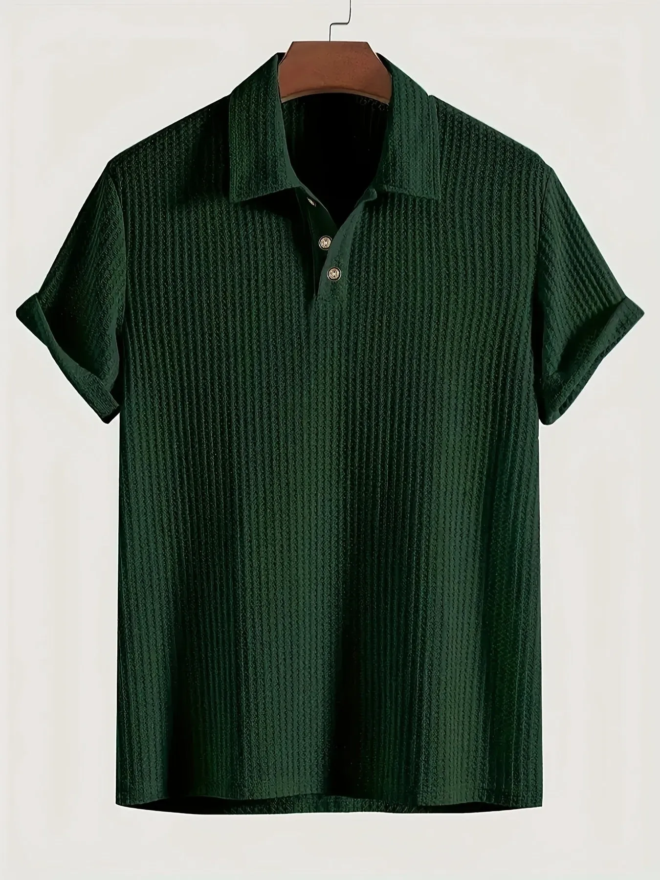 Men's casual loose short sleeve solid colour polyester t-shirt in multiple colours