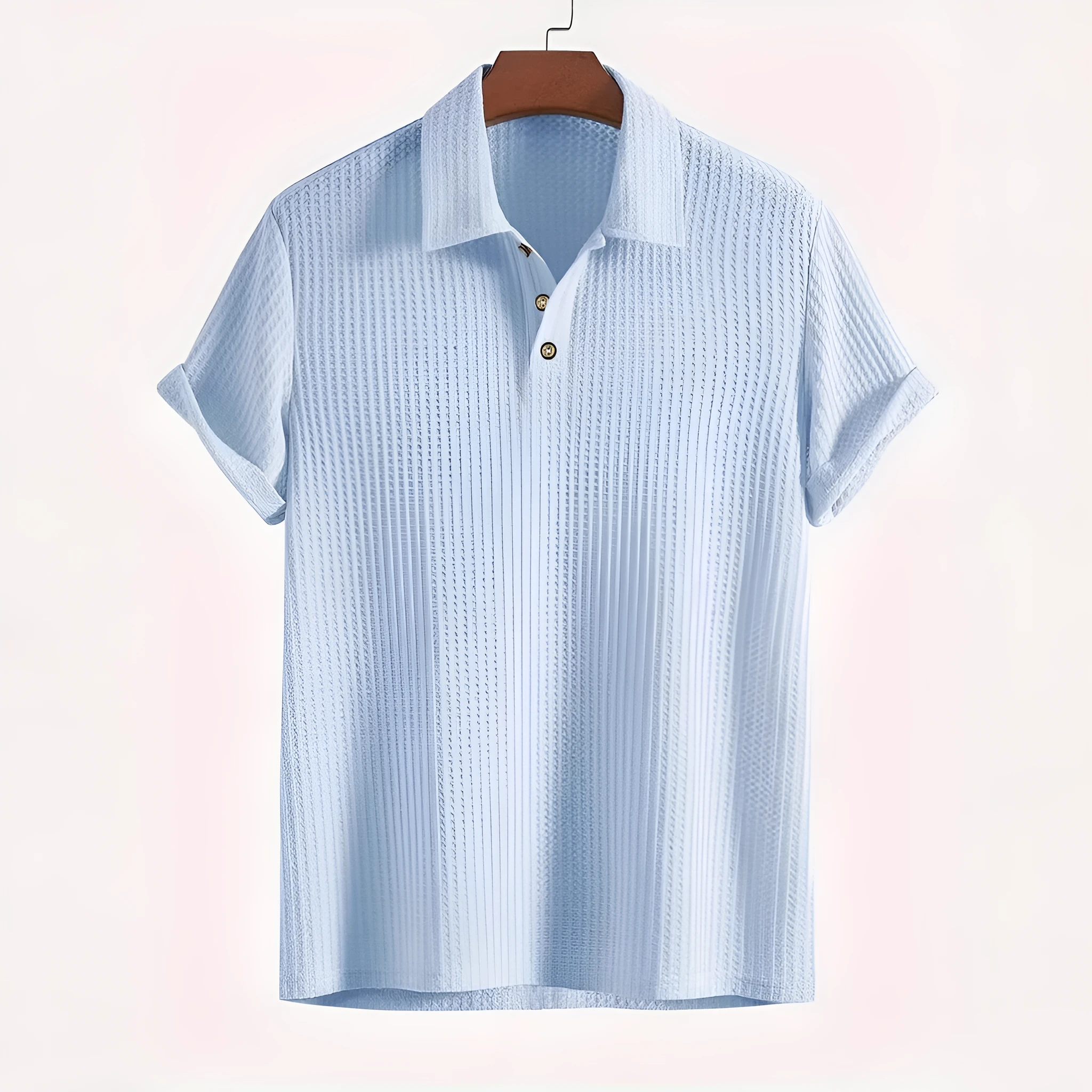 Men's casual loose short sleeve solid colour polyester t-shirt in multiple colours