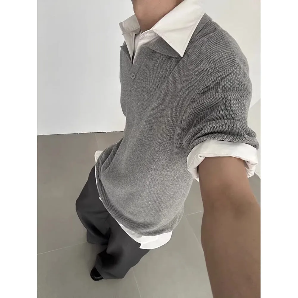 Loose-fit polyester pullover top for teenagers, available in black, gray, and white, sizes M to XXXL