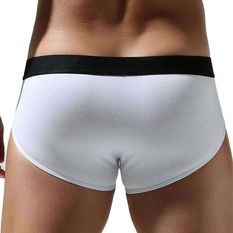 Men's solid colour low waist briefs in rayon fabric, available in multiple sizes