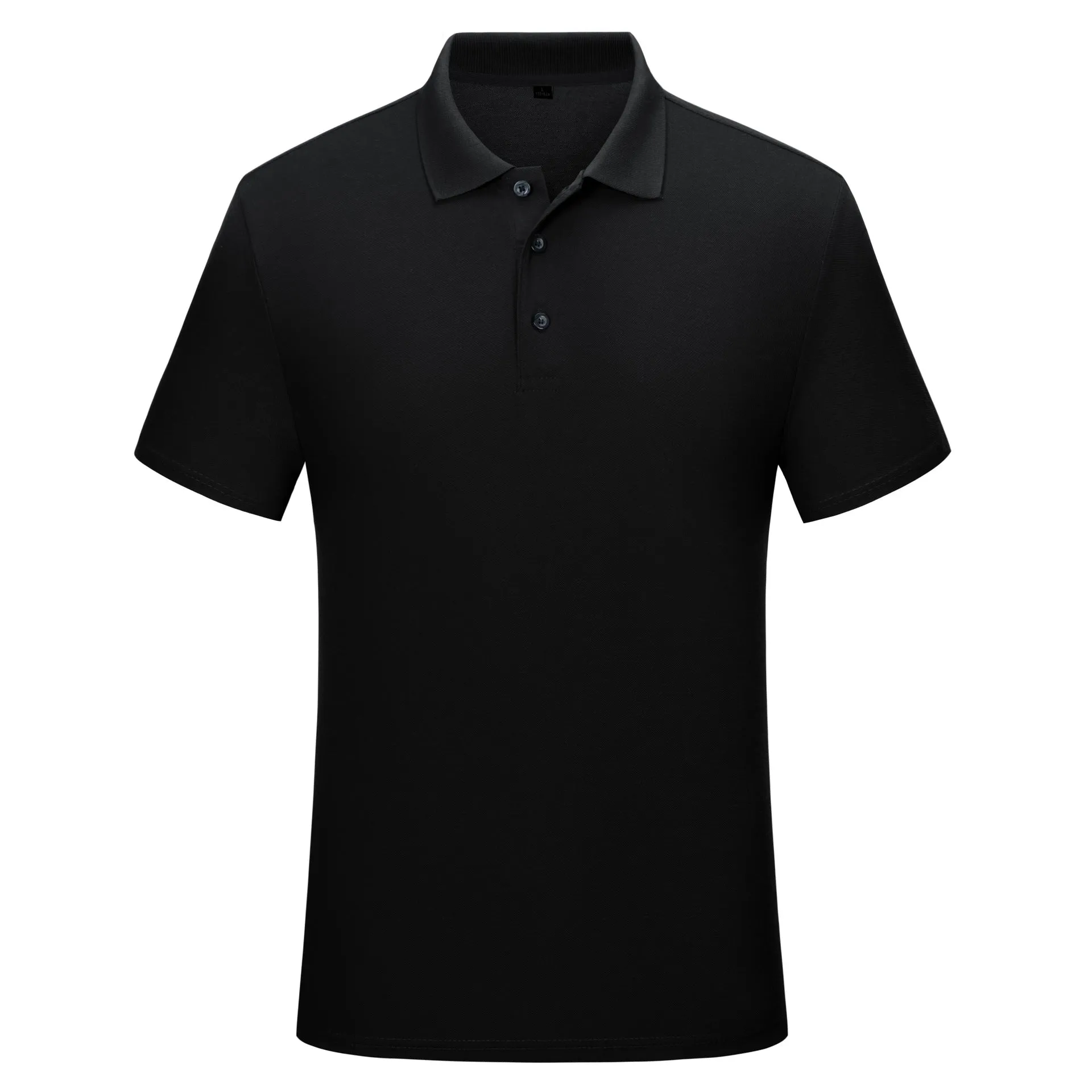 Cotton solid colour business office thin polo shirt uniform in short sleeve, available in multiple colours including black, white, red, and blue.