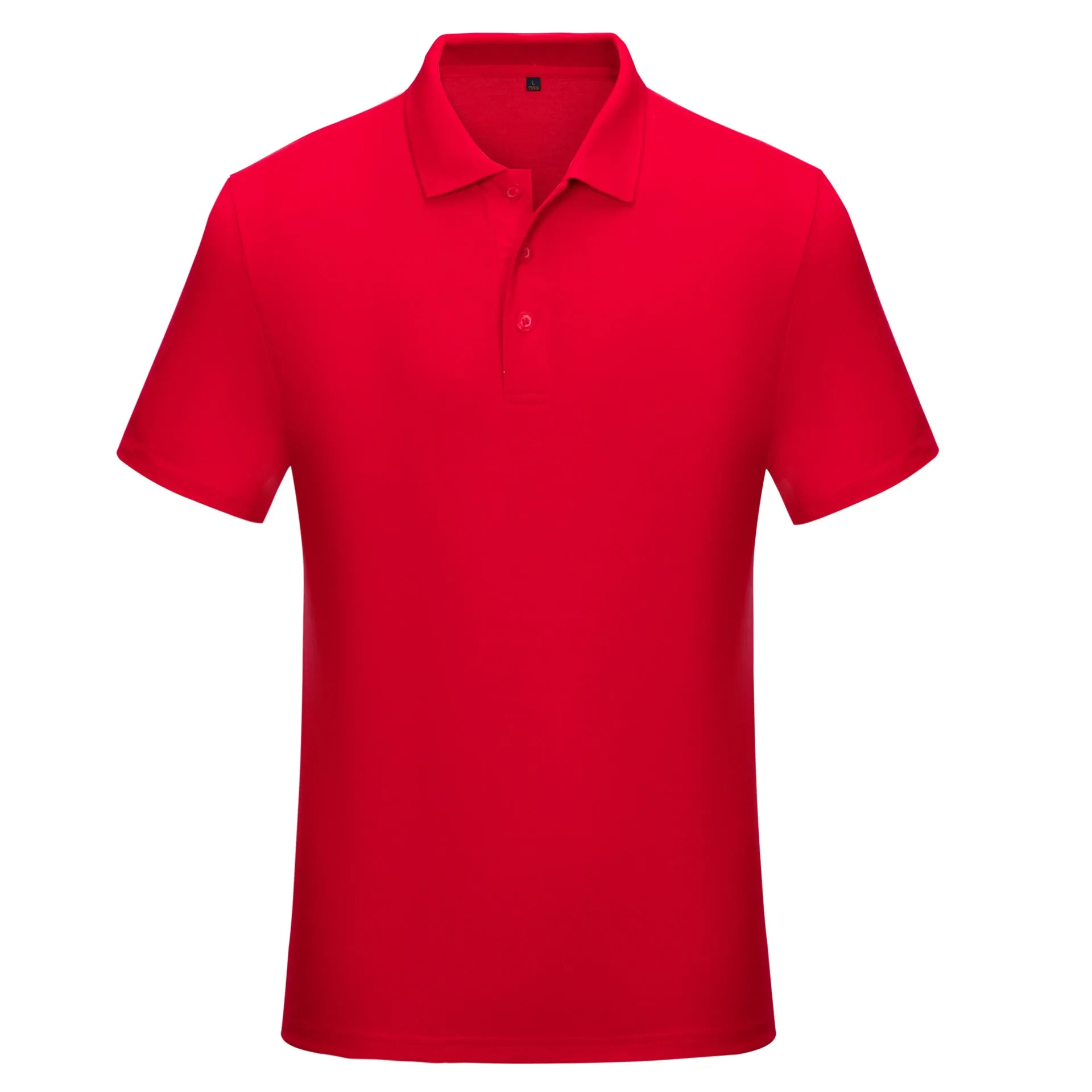 Cotton solid colour business office thin polo shirt uniform in short sleeve, available in multiple colours including black, white, red, and blue.