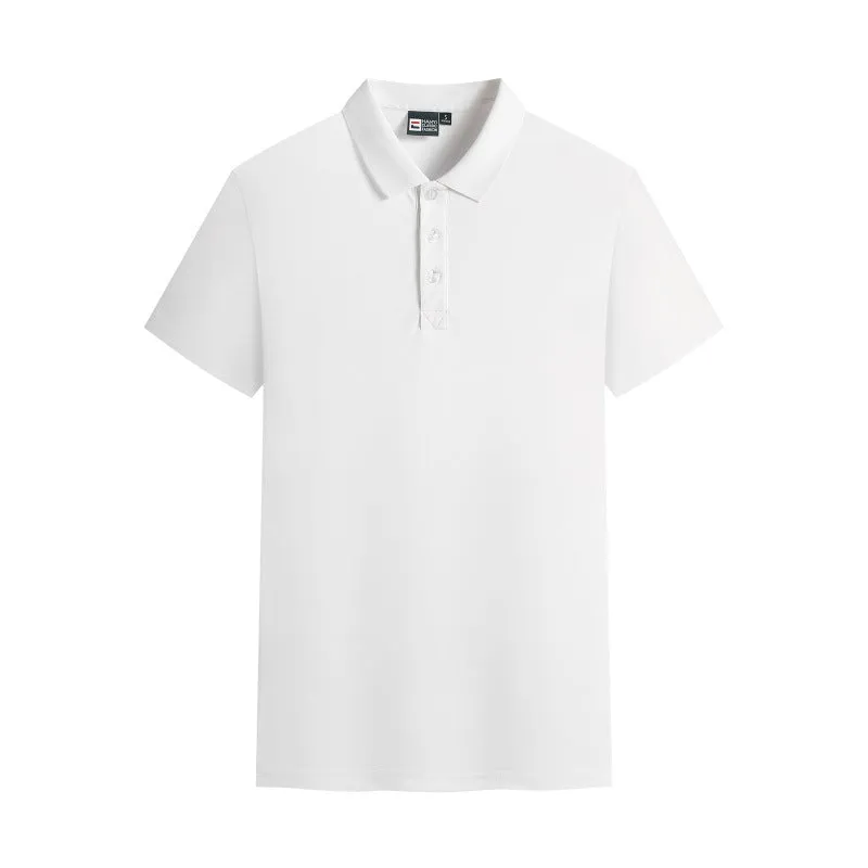 Combed cotton short sleeve t-shirt in solid colour with asymmetric design, available in ten colours for summer leisure.