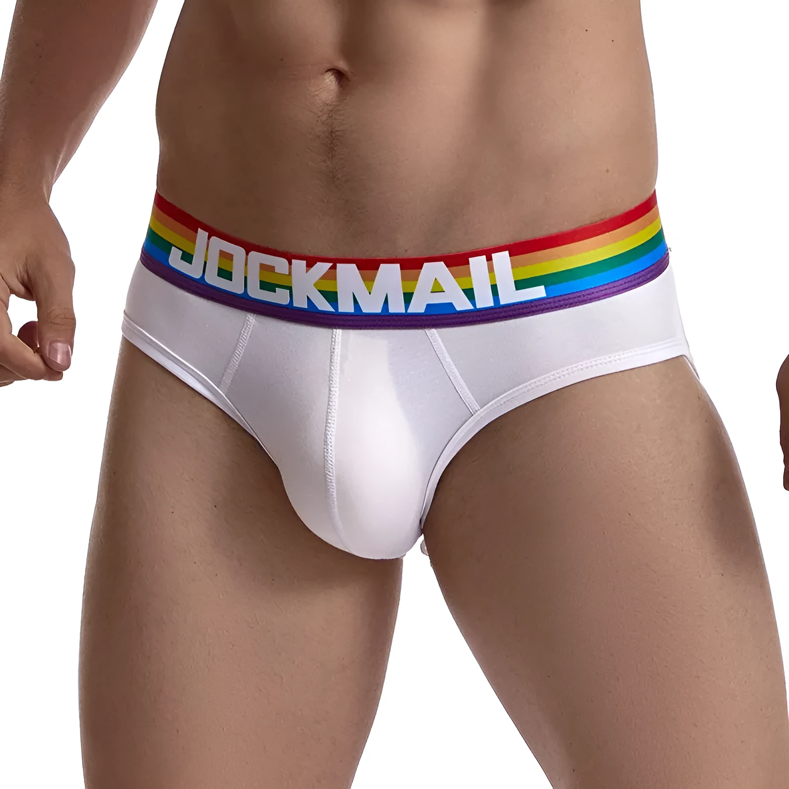 Low waist nylon briefs for men, pure colour solid black, transparent fabric, size L