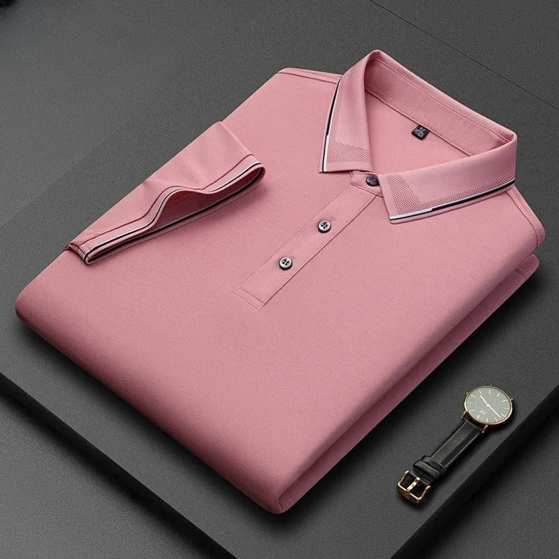 Men's short-sleeved regular fit T-shirt in a Mulberry Silk and cotton blend, shown in a selection of colours.