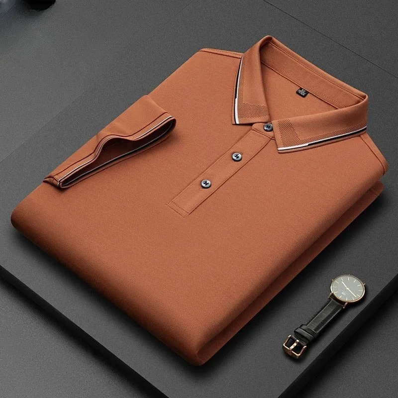 Men's short-sleeved regular fit T-shirt in a Mulberry Silk and cotton blend, shown in a selection of colours.