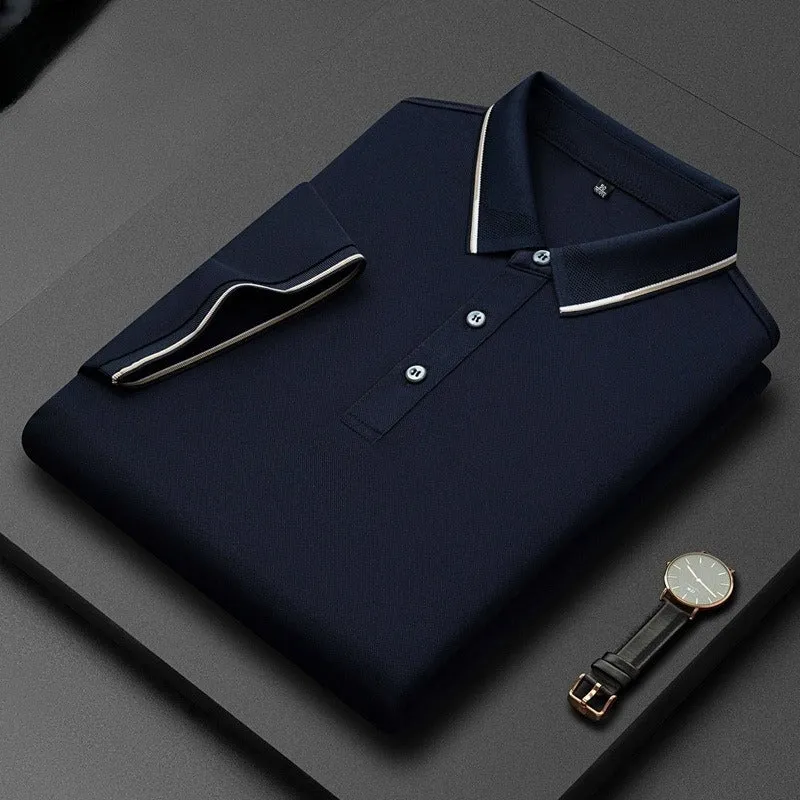 Men's short-sleeved regular fit T-shirt in a Mulberry Silk and cotton blend, shown in a selection of colours.