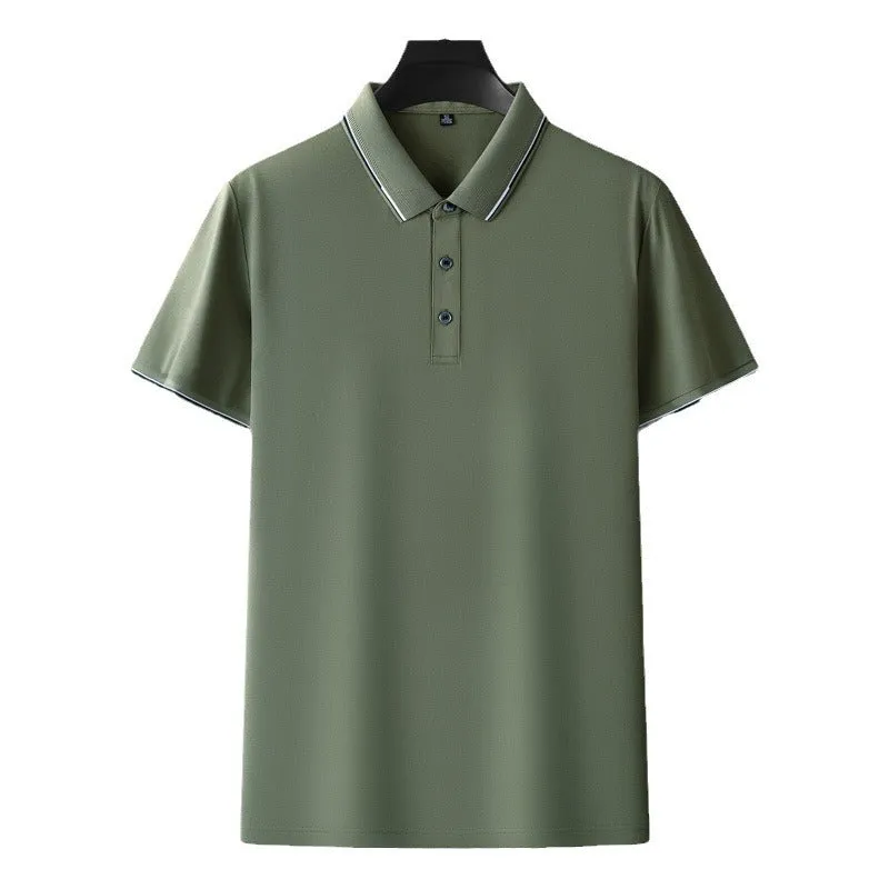Men's short-sleeved regular fit T-shirt in a Mulberry Silk and cotton blend, shown in a selection of colours.